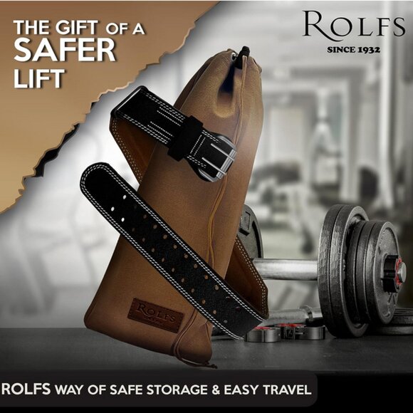Rolfs Leather Gym Belt Fitness Weight Lifting Belt for Men & Women size Medium - Picture 7 of 7